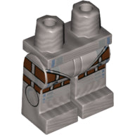 LEGO® los onderdeel Benen met Motief Zilver 970c00pb1042