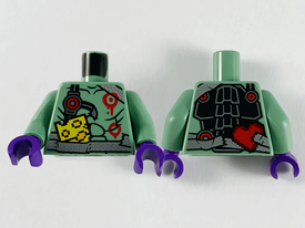 LEGO® los onderdeel Lijf met Motief Zandgroen 973pb3784c01