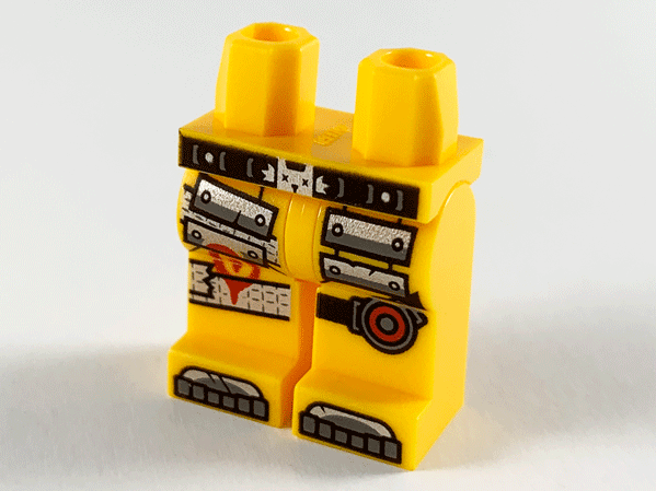 LEGO® Benen met Motief Helder Licht Oranje 970c00pb1056