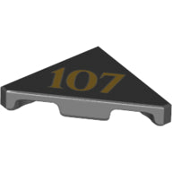 LEGO® onderdeel Tegel Aangepast met Motief Zwart 35787pb004