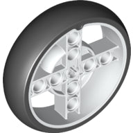 LEGO® los onderdeel Wiel in kleur Wit 39367pb02