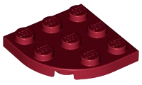 LEGO® los onderdeel Plaat Rond in kleur Donkerrood 30357