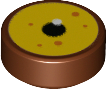 LEGO® Tegel Rond met Motief Roodachtig Bruin 98138pb110