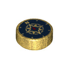 LEGO® onderdeel Tegel Rond met Motief Parel Goud 98138pb045