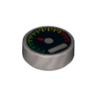 LEGO® los onderdeel Tegel Rond met Motief Zilver 98138pb010