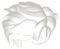 Plaatje in Gallery viewer laden, LEGO® los onderdeel Haar in kleur Wit 25412