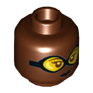 LEGO® los onderdeel Hoofd Roodachtig Bruin 3626cpb2518