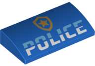 LEGO® onderdeel Dakpan Gebogen met Motief Blauw 88930pb116