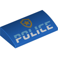 LEGO® onderdeel Dakpan Gebogen met Motief Blauw 88930pb116