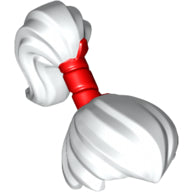Plaatje in Gallery viewer laden, LEGO® los onderdeel Haar in kleur Wit 65425pb02
