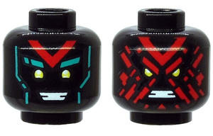 LEGO® los onderdeel Hoofd in kleur Zwart 3626cpb2556