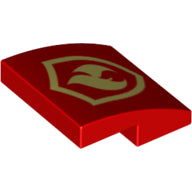 LEGO® onderdeel Dakpan Gebogen met Motief Rood 15068pb224