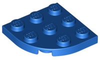 LEGO® los onderdeel Plaat Rond in kleur Blauw 30357