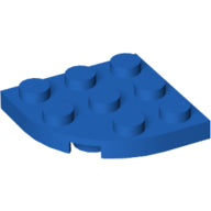 LEGO® los onderdeel Plaat Rond in kleur Blauw 30357