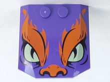 Plaatje in Gallery viewer laden, LEGO® los onderdeel Wig met Motief Donkerpaars 45677pb121