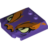 Plaatje in Gallery viewer laden, LEGO® los onderdeel Wig met Motief Donkerpaars 45677pb121