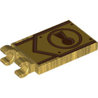 LEGO® Tegel Aangepast met Motief Parel Goud 30350bpb099