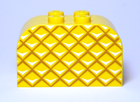 LEGO® los onderdeel Dakpan Gebogen met Motief Geel 4744pb23