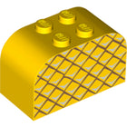 LEGO® los onderdeel Dakpan Gebogen met Motief Geel 4744pb23