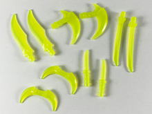 Plaatje in Gallery viewer laden, LEGO® los onderdeel Wapen Doorzichtig Neon Groen 37341