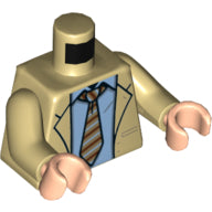 Plaatje in Gallery viewer laden, LEGO® los onderdeel Lijf met Motief Geelbruin 973pb3728c01
