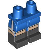LEGO® los onderdeel Benen met Motief Blauw 970c00pb1038
