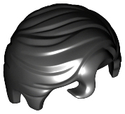LEGO® los onderdeel Haar in kleur Zwart 98726