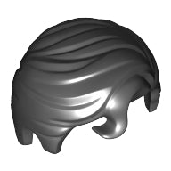 Plaatje in Gallery viewer laden, LEGO® los onderdeel Haar in kleur Zwart 98726