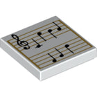 LEGO® los onderdeel Tegel met Motief Wit 3068bpb1291