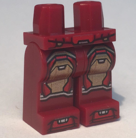 LEGO® los onderdeel Benen met Motief Donkerrood 970c00pb1079