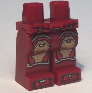 LEGO® los onderdeel Benen met Motief Donkerrood 970c00pb1079