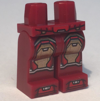 LEGO® los onderdeel Benen met Motief Donkerrood 970c00pb1079