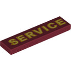 LEGO® los onderdeel Tegel met Motief Donkerrood 2431pb604