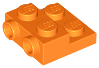 LEGO® los onderdeel Plaat Aangepast in kleur Oranje 99206