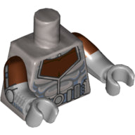 LEGO® los onderdeel Lijf met Motief Zilver 973pb3741c01