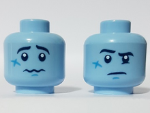 Plaatje in Gallery viewer laden, LEGO® los onderdeel Hoofd Helder Lichtblauw 3626cpb2547