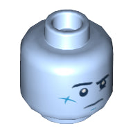Plaatje in Gallery viewer laden, LEGO® los onderdeel Hoofd Helder Lichtblauw 3626cpb2547