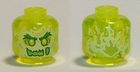 LEGO® los onderdeel Hoofd Doorzichtig Neon Groen 28621pb0006