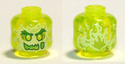 LEGO® los onderdeel Hoofd Doorzichtig Neon Groen 3626pb3335