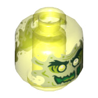 LEGO® los onderdeel Hoofd Doorzichtig Neon Groen 3626pb3335