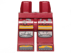 LEGO® los onderdeel Benen met Motief Donkerrood 970c00pb1098