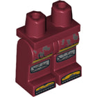 LEGO® los onderdeel Benen met Motief Donkerrood 970c00pb1098