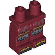 LEGO® los onderdeel Benen met Motief Donkerrood 970c00pb1098