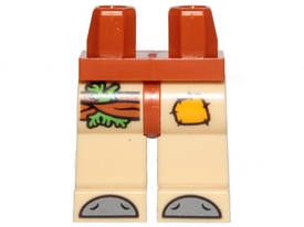 LEGO® onderdeel Benen met Motief Donker Oranje 970c02pb19