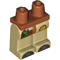 LEGO® onderdeel Benen met Motief Donker Oranje 970c02pb19