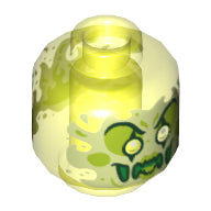 Plaatje in Gallery viewer laden, LEGO® los onderdeel Hoofd Doorzichtig Neon Groen 28621pb0002