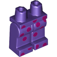 Plaatje in Gallery viewer laden, LEGO® onderdeel Benen met Motief Donkerpaars 970c00pb1081