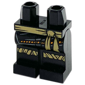 LEGO® los onderdeel Benen met Motief Zwart 970c00pb1062