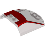 LEGO® Voorruit met Motief Doorzichtig Zwart 65633pb01