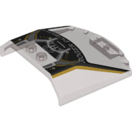 LEGO® Voorruit met Motief Doorzichtig Zwart 65633pb02